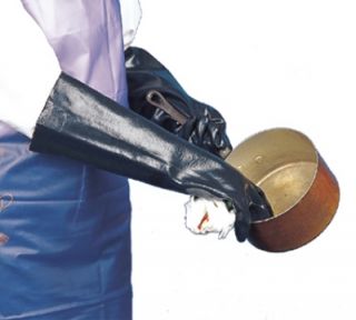 San Jamar Dishwashing Gloves, PVC,18 in, One Size, Rough Grip