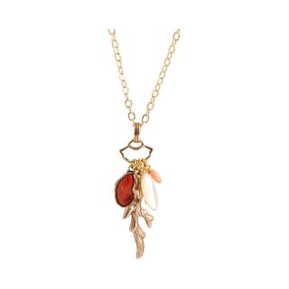 Art Smith by BARSE Bamboo & Coral Charm Pendant, Womens
