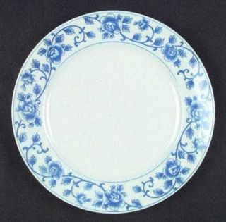 Noritake 9488 Luncheon Plate, Fine China Dinnerware   Royal Sometuke, Blue Flowe