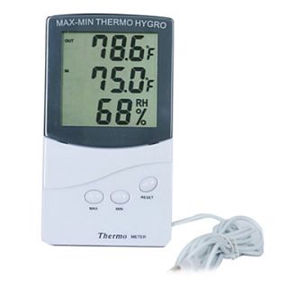 1PC LCD Thermometer Hygrometer Temp Humidity TA318 Digital Household Indoor Outdoor Temperture Thermo meter