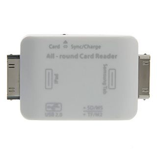All round All in 1 Memory Card Reader (White)