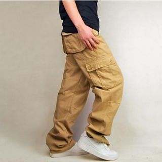Mens Fashion Loose Casual Long Multi Pocket Cargo Pants