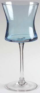 Artland Crystal Soho Turquoise Water Goblet   Turquoise, Hour Glass Shaped Bowl