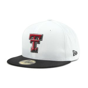 Texas Tech Red Raiders New Era NCAA White 2 Tone 59FIFTY Cap