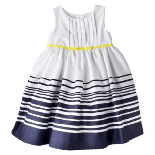 Just One YouMade by Carters Newborn Girls Stripe Dress   White/Navy 12 M