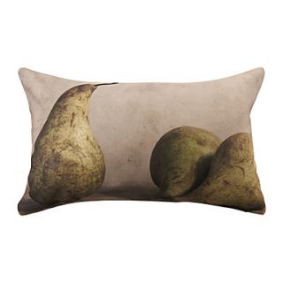 Retro Pears Oil Painting Pattern Decorative Pillow Cover