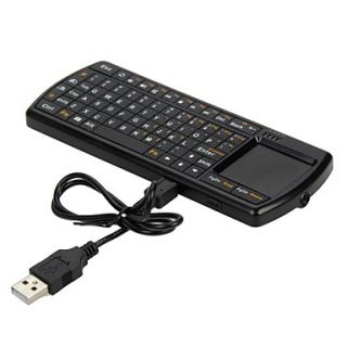 Ultra Mini Bluetooth 3.0 Wireless Keyboard with Touchpad and Flashlight for PC/ Smart Phone