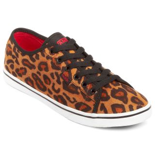 Vans Ferris Womens Skate Shoes, Cheetah Blk/true R