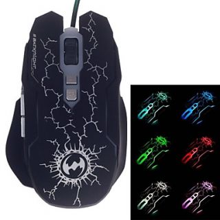 BATKNIGHT Ghost Bat S3200 ESports Colorful Glare USB Gaming Mouse (400 4000 DPI)