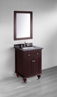 Bosconi SB259 Bathroom Vanity, 25 Contemporary Single Vanity Brown