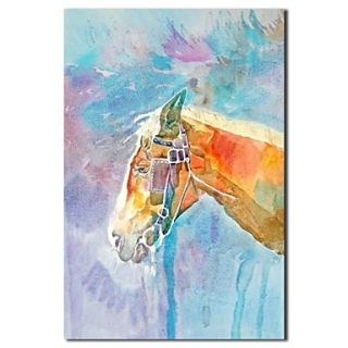 Hand Painted Oil Painting Animal Horse with Stretched Frame