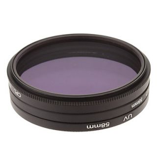 CPL UV FLD Filter Set for Camera with Filter Bag (58mm)