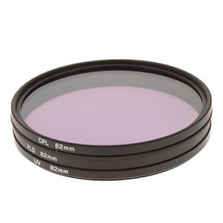 CPL UV FLD Filter Set for Camera with Filter Bag (82mm)