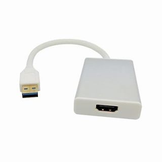 Silver Shell Super Speed USB 3.0 2.0 to HDMI Adapter for Windows and Mac up to 2048x1152 or 1920x1200