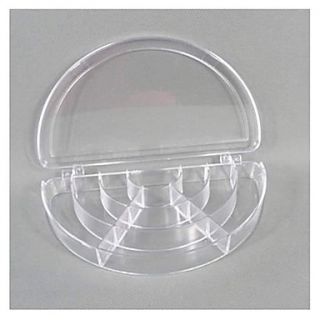 Semicircle Plastic 10 Compartments Transparent Storage Case