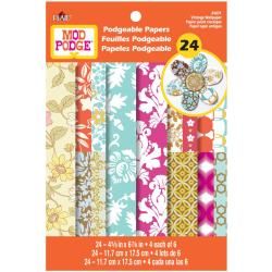 Mod Podgeable Papers 4.625 X6.875 24 Sheets/pkg  Vintage Wall