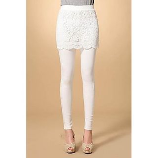 Womens Lace Fake Two Piece Skirt/Slim Fashion Leggings