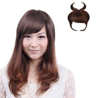 5Inch High Quality Synthetic Japanese Kanekalon Fiber Brown Clip In Bangs