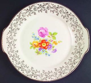 Triumph Meissen Rose (Filigree 1ts2561) Handled Cake Plate, Fine China Dinnerwar