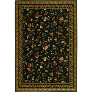 Royal Luxury Winslow/ebony Rug (47 X 66) (100 percent New Zealand woolLatex YesPile height 0.33 inchesStyle IndoorPrimary color EbonySecondary colors Bay leaf, beige, bordeaux, cr??me caramel, linen, rose bud and sagePattern FloralTip We recommend 