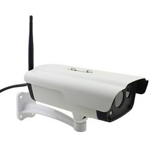 H.264 P2P 1.0MP 720P Surveillance HD Wireless Waterproof IP Camera ,Wi Fi ,TF,IR Cut,2 LED,RJ45,Onvif  White