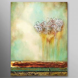 Hand Painted Oil Painting Abstract Tree in Desert with Stretched Frame Ready to Hang