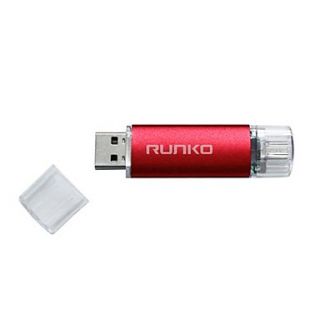Runko Aluminum alloy USB 2.0 and Micro USB Dual Interface High Speed OTG Flash Drive 8GB