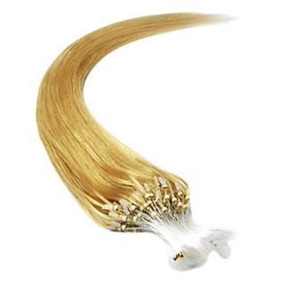 18Inch 1Pcs Remy Loops Micro Rings Beads Tipped Straight Hair Extensions More Light Colors 100s/pake 0.5g/s