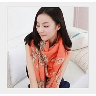 Female Abstract Super Long Warm Leopard Print Scarf
