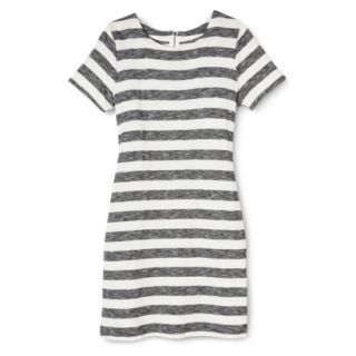 Merona Womens Knit T Shirt Dress   Oatmeal/Black   M