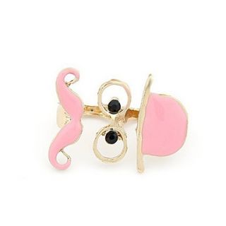 Womens New Style Cute Mustache And Hat Ring