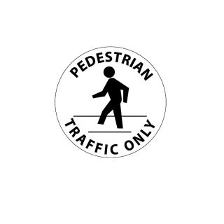 Nmc Personal Safety Walk On Floor Sign   17 Diameter   Pedestrian Traffic Only