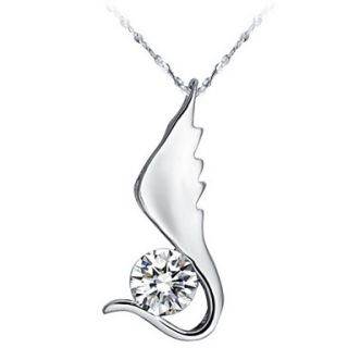 Elegant Wing Shape Womens Slivery Alloy Necklace(1 Pc)