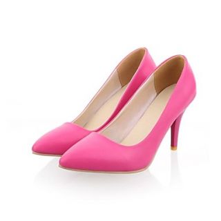 Faux Soft Leather Womens Fashion High Heel Candy Pumps More Colors