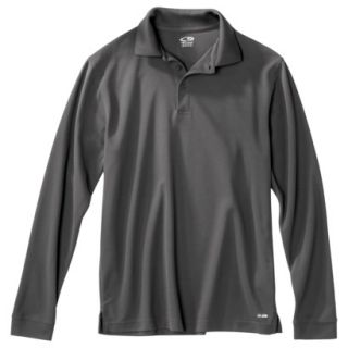 C9 by Champion Mens Long Sleeve Solid Golf Polo   Railroad Gray M
