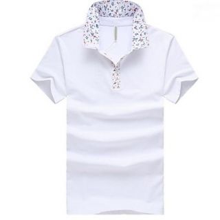 Mens Fashion Brand Short Sleeve Cotton Polo T shirt