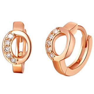 Special Silver And Gold Plated With Cubic Zirconia Letter O Womens Earring(More Colors)