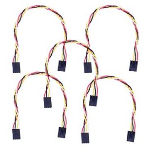4 PIN Dupont Wire Female Connector 200mm Length 2.54mm Pitch   Multicolor (5Packs)
