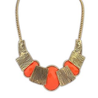 European and America Style Resin Beaded Alloy Plated Statement Necklace (More Color) (1 pc)