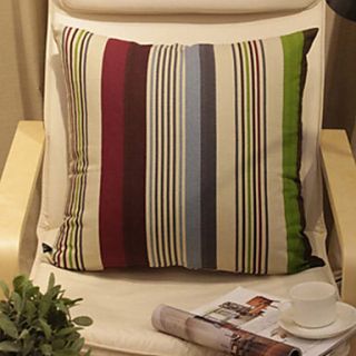 Colorful Stribed Pattern Decorative Pillow With Insert
