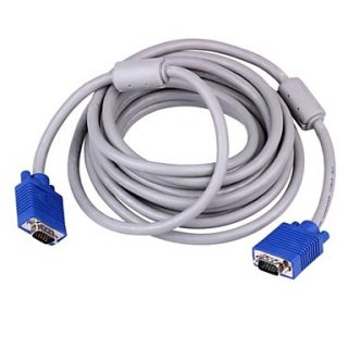 CMVGA5 High Quality VGA Male to Male Connection Cable   Blue Grey (5m)