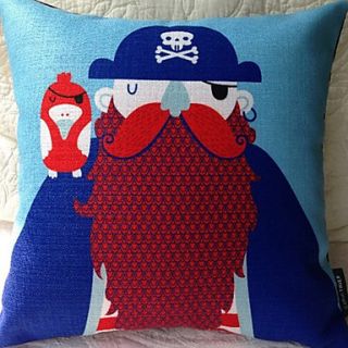 Cute Cartoon Pirate Pattern Decorative Pillow With Insert