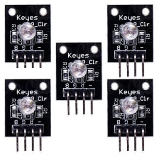 RGB 3 Color LED Module for Arduino   Black (5PCS)