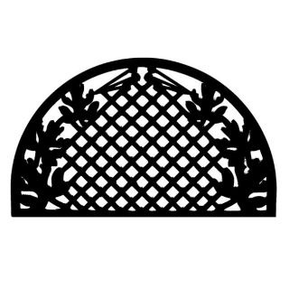 Grid Leaves Half Round Door Mat (30 X 18)