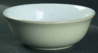 Denby Langley Linen Soup/Cereal Bowl, Fine China Dinnerware   Off White, Tan Edg