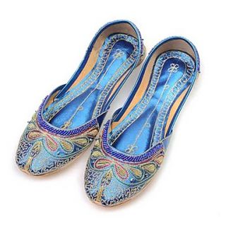 Fashion Womens Handmade Embroidery Belly Dance Shoes With Bead