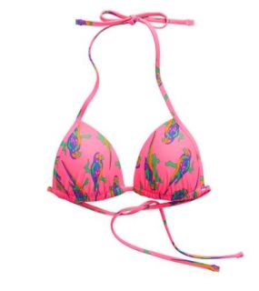 Miami Pink Aerie Perky Triangle Bikini Top, Womens M