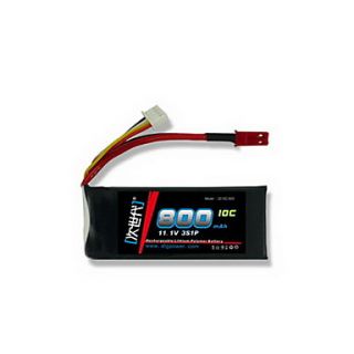 DLG 11.1V 3S 800mAh 15C Li Po Battery(JST Plug)