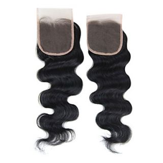8 Brazilian Hair Silky Body Wave Lace Top Closure(55) Natural Color