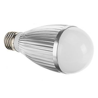 E27 7W COB 359LM 2821K Warm White Light LED Globe Bulb  Silver (95 265V)